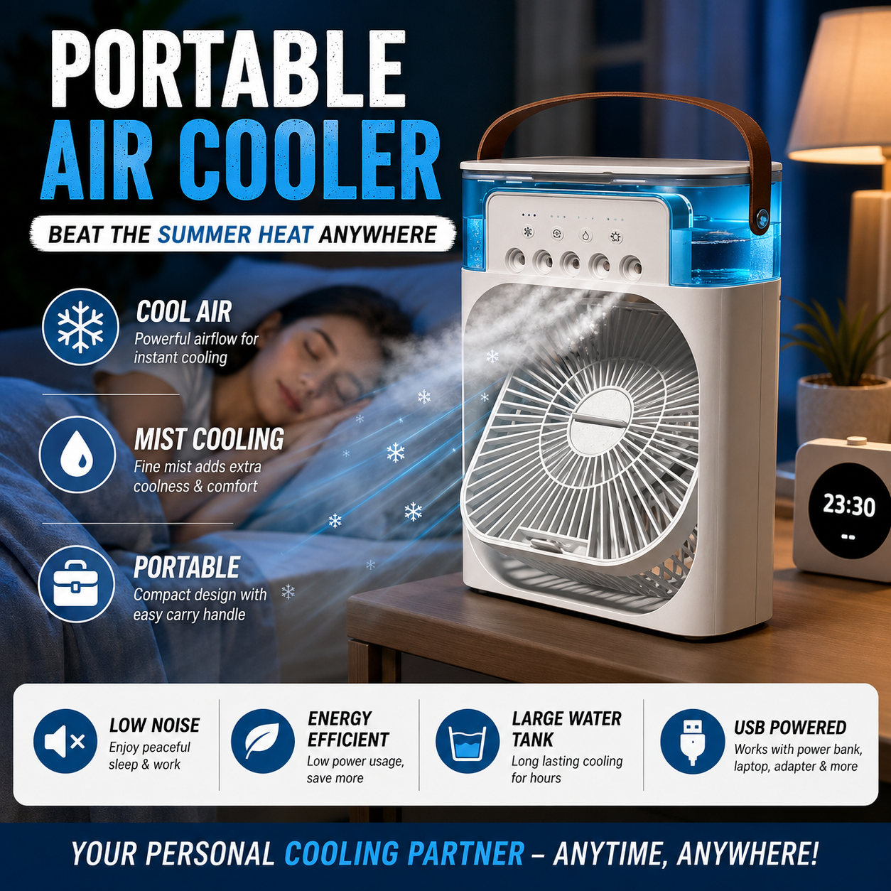Portable Air Cooler Fan - 50% Off
