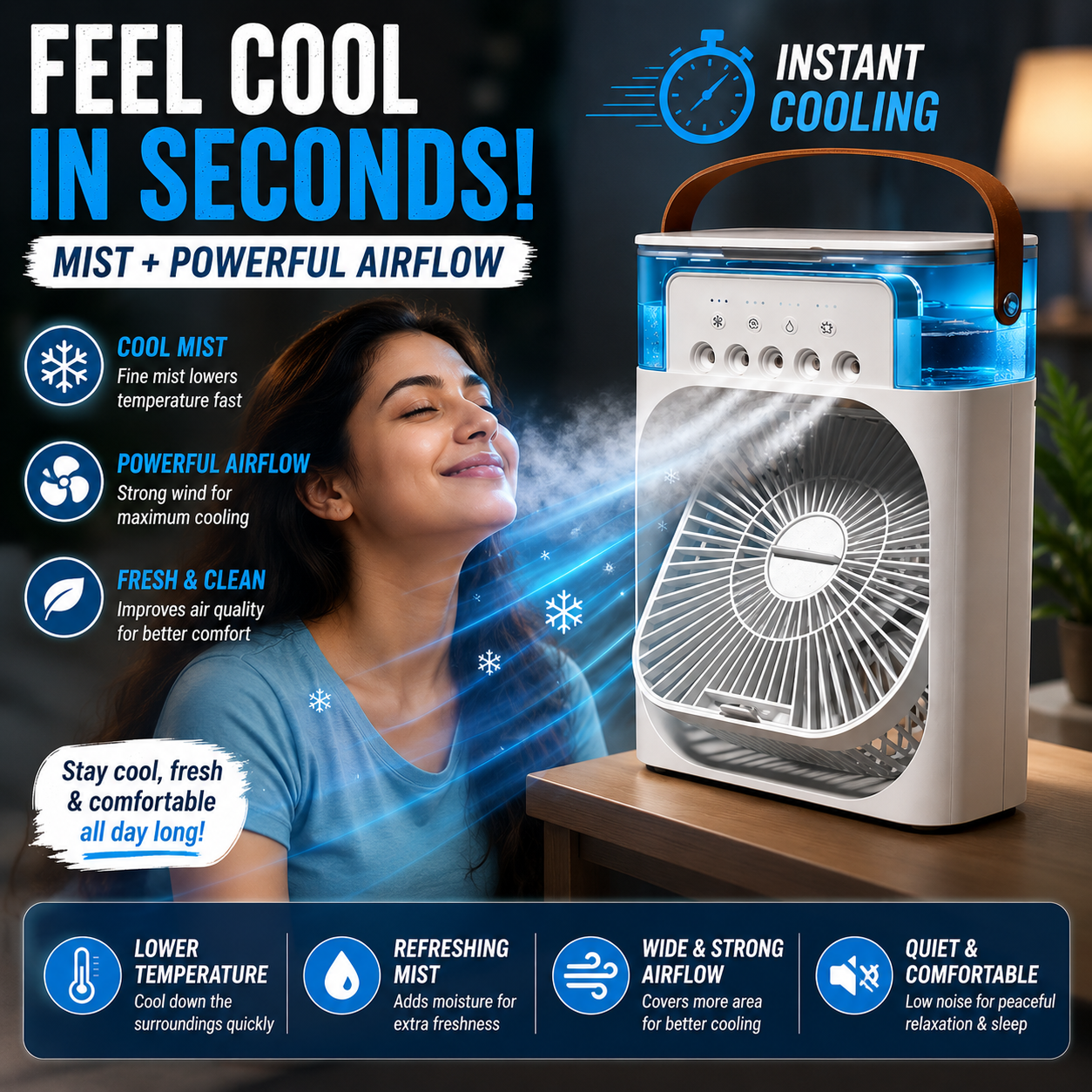 Portable Air Cooler Fan - 50% Off