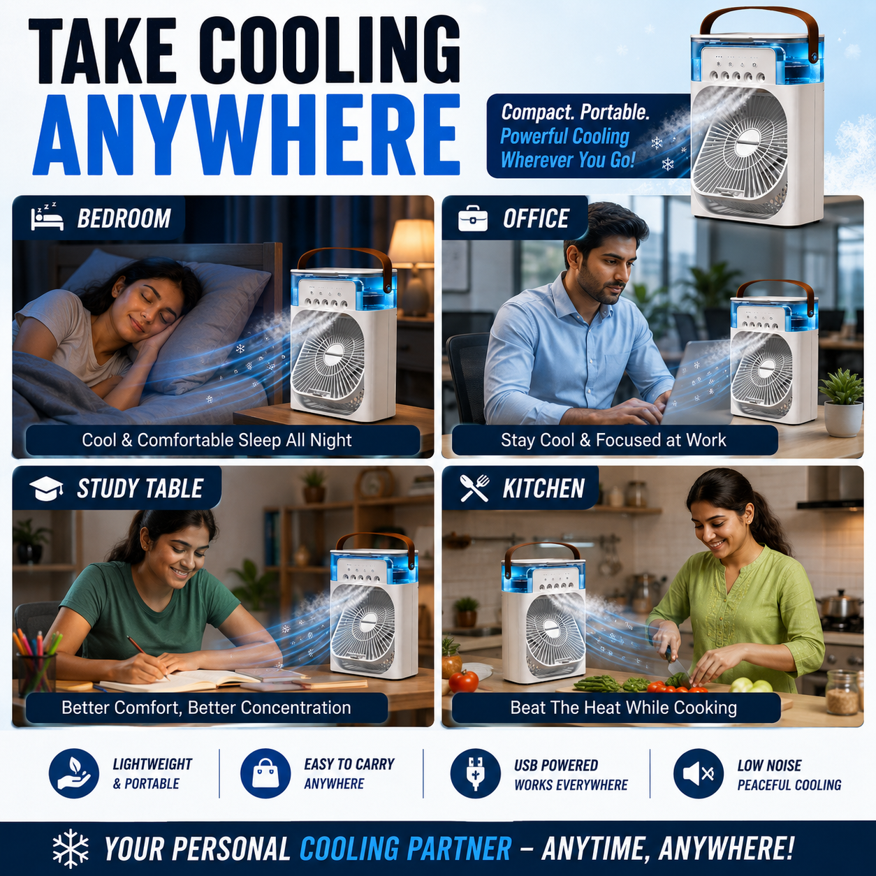 Portable Air Cooler Fan - 50% Off