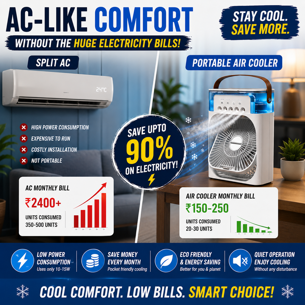 Portable Air Cooler Fan - 50% Off