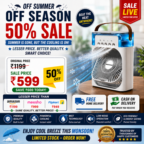Portable Air Cooler Fan - 50% Off
